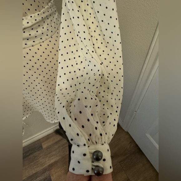 Maeve Polka Dot by Anthropologie  Tie Waist Blouse Size :12 - Picture 3 of 6